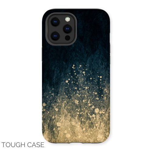 Blue and Gold Stardust iPhone Tough Case