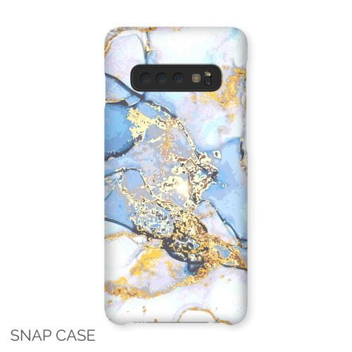 Blue and Gold Marble Samsung Snap Case