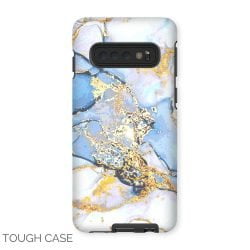Blue and Gold Marble Samsung Tough Case